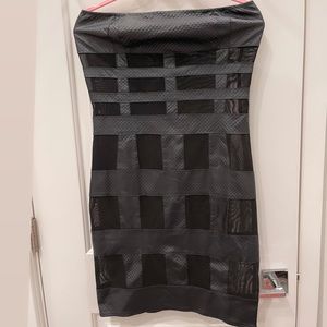 Bodycon Mesh/Faux Dress